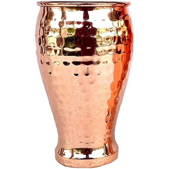 Rastogi Handicrafts Steel Copper Plating Wine glass set serving glass tumbler beer glass bar tumbler serving set (1)