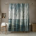 thumbnail image 4 of Creative Products Winter Blue Tree Path 71x74 Shower Curtain, 4 of 7