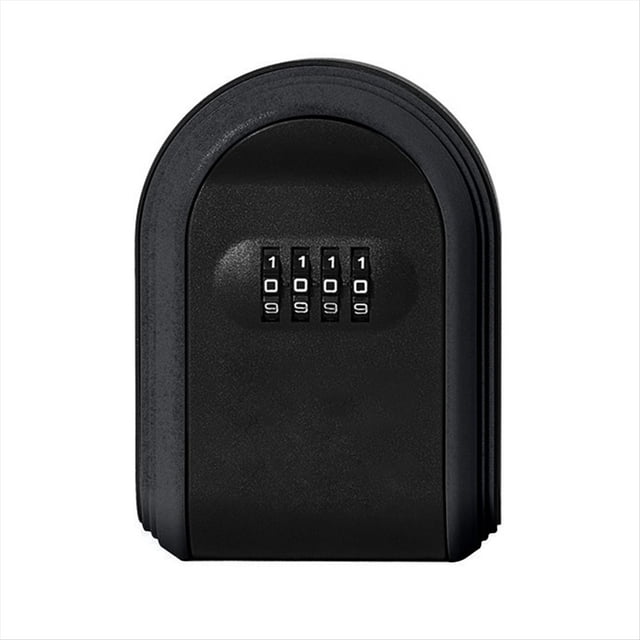 Caja Seguridad para Llaves Resistente una Intemperie Combinación 4 Dígitos Caja Seguridad para Llaves para Exteriores Caja Seguridad para Llaves Montada en Pared, Negra