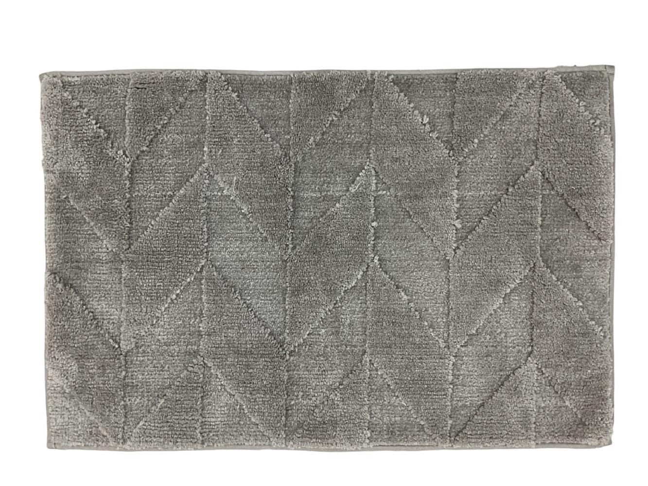 Tapis de bain en microfibre Home Décor Inc. Collection Naples – 50,8 x 76,2 cm, gris, doux et absorbant (accessoires de bain)