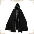 thumbnail image 2 of Moon Phases Embroidery Hooded Cloak Mysterious Long Cape Witch Robe Moon, 2 of 7