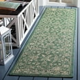 thumbnail image 2 of SAFAVIEH Courtyard Ilija Medallion Indoor/Outdoor Runner Rug, Dark Green/Beige, 2'3" x 8', 2 of 10