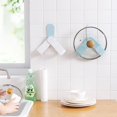 thumbnail image 4 of 2pcs Adjustable Rotating Lid Holder Rotating Kitchen Pot Lid Practical Wall Mounted Foldable Pot Lid Holder Self Adhesive Adjustable Lid Holder Wall M, 4 of 5