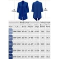 thumbnail image 3 of SHOWMALL Women's Plus Cardigans Lightweight Open Front Cardigans 3/4 Sleeve Coffee 4X Casual Soft Drape Fall Summer Crop, 3 of 8