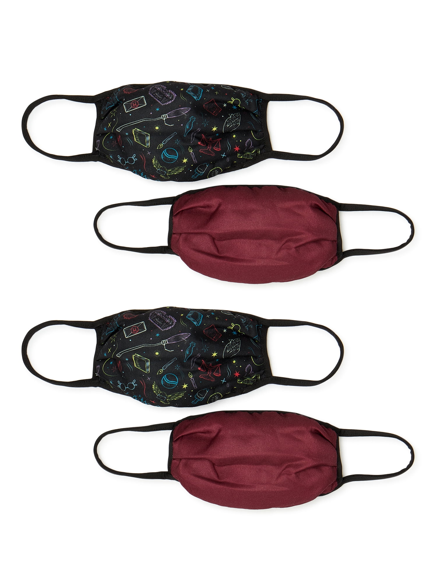 Harry Potter Wizarding World Face Mask, 4Pack
