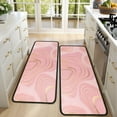 thumbnail image 4 of Kitchen Rugs Sets Of 2,Pink Gold Marble Pattern Anti Fatigue Kitchen Mat Rugs Non Slip Washable,Decorative Kitchen Floor Mats for Kitchen,Sink,Laundry,17"x47"+17"x47", 4 of 5