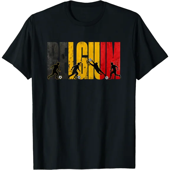Belgium Football Lovers 2026 Match Time Fun Soccer Fashion T-Shirt