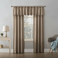 thumbnail image 5 of Mainstays Lauren Semi-Sheer Textured Solid Rod Pocket Curtain Valance, Taupe, 56"W x 17"L, 5 of 7