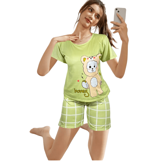 Conjunto Pijama Dama 2 Pzas Mujer de Short y Playera PIJ-051 Lole Pijama