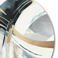 thumbnail image 3 of Designart "Marble Fusion Black and Gold II" Abstract Marble Metal Round Art Print, 3 of 5