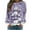 Purple, variant on Women's Vintage Christmas Animal Graphic Round Neck Sweatshirt, Ugly Sweater Long Sleeve Casual Pullover Top, Holiday Party Fashion Blouse,Light Purple,M