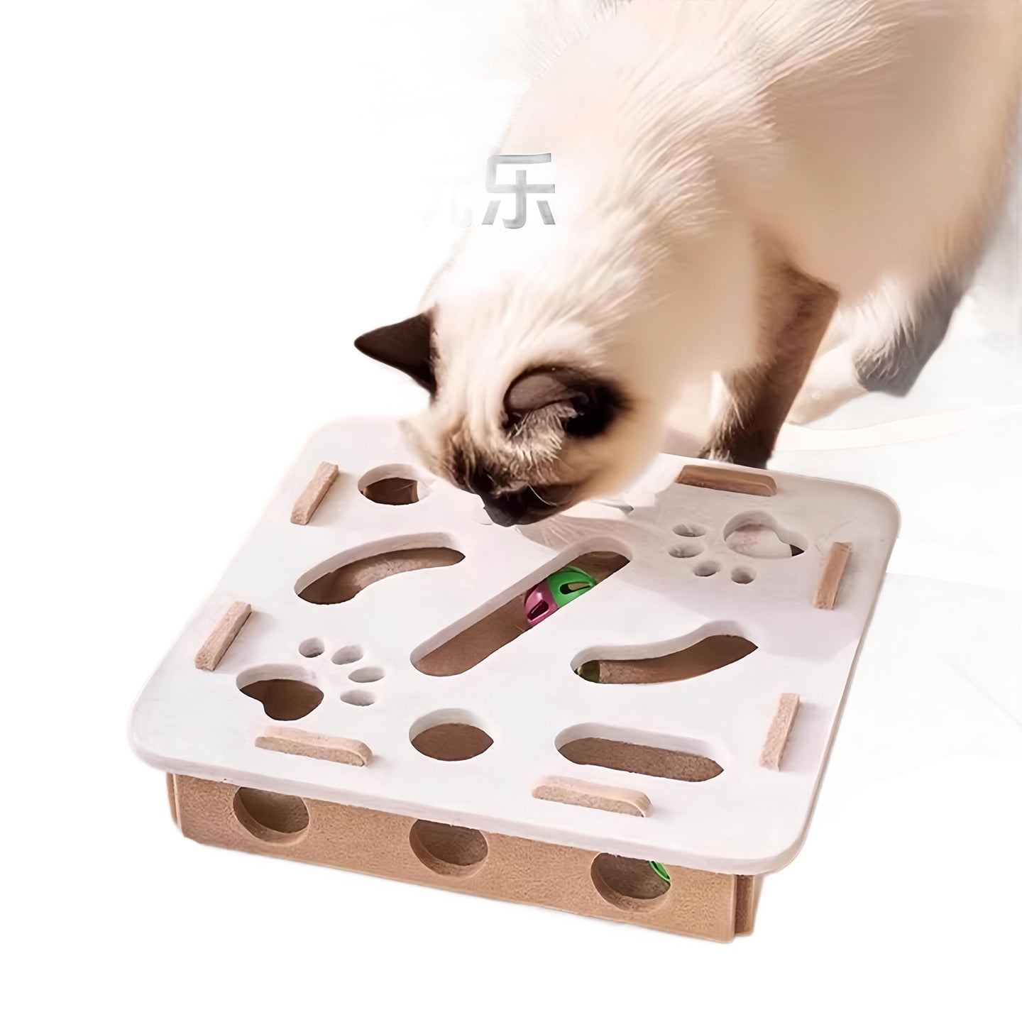 Cat Toy Maze Hole Felt Box Self-Entertainment Boredom Relief Artifact Kitten Pet Cat Puzzle Teaser Bell Ball