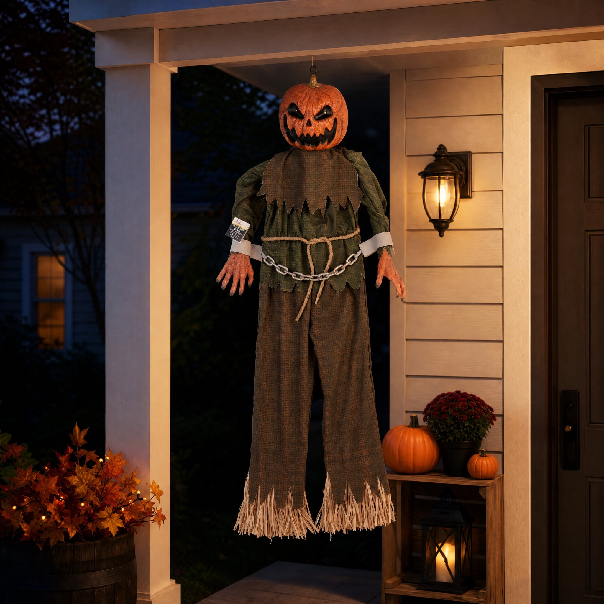 Light-Up Shaking Jack-o'-Lantern Hanging Decoration, Multicolor, 63", Halloween by Way To Celebrate