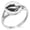 Silver, variant on Stainless Steel Skull & Crossbones Kiss of Death Minimalist Oval Top Polished Statement Signet Ring