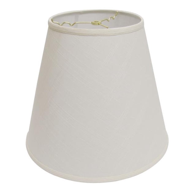 HomeRoots 470023 18 in. White Deep Empire Linen Lampshade