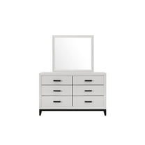 Global Furniture USA Rustic Transitional Kate White Dresser, White