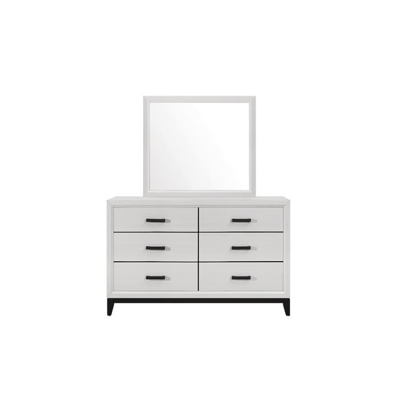 Global Furniture USA Rustic Transitional Kate White Dresser, White
