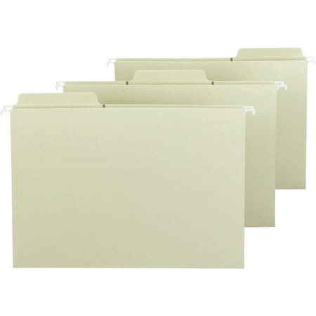 - Smead FasTab® Hanging File Folder, 1/3- Cut Built-In Tab, Legal Size, Moss, 20 per Box (64083)