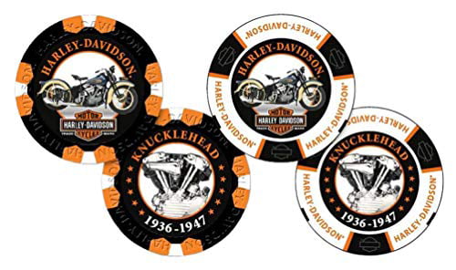 Harley-Davidson Limited Edition Collectors Series 4 Poker Chips 2 Pack Set 6704D 