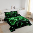 thumbnail image 3 of Erosebridal Striped Abstract Bedding Queen Comforter Set, Futuristic Gamepad Down Comforter, Gamer Sport Decor, Lightweight, 3 of 7