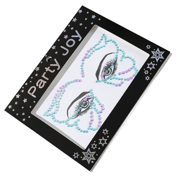 Pegatinas de Diamantes de Imitación Vogacara HF-109 Azul para Maquillaje Facial y Cuerpo