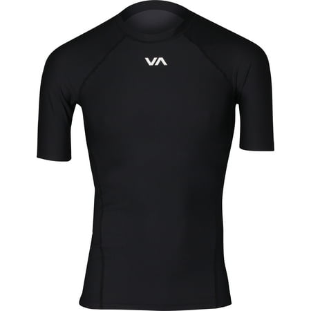 RVCA Mens VA Sport VA Compression SS Training Rashguard - Black