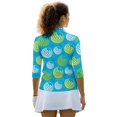 thumbnail image 3 of HUIACONG Golf Women Sport Quarter Zip with Collar, 3/4 Sleeve Golf Shirts Soft Anti Wrinkle Polyester Spandex for Golf, Tennis, Hiking, Running, Gym, 3 of 10