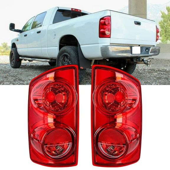 Nilight Taillight Assembly Compatible with 2007 2008 Dodge Ram 1500 2007 2008 2009 Dodge Ram 2500 3500 Rear Lamp Replacement OE Style Driver Side and Passenger Side Red Lens