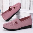 thumbnail image 7 of Wdhugt Women'S Casual Round Toe Closed Heel Flat Soft Sole Slip On Loafers With Breathable Mesh For Plus Size Footwear In Pink Size Us 9, 7 of 7