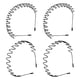 thumbnail image 1 of Paquete de 4 diademas de metal: dos diademas negras clásicas unisex, diadema ondulada con resorte de metal, diadema para accesorios de cabello para mujer, diadema para cabello largo para hombres. Zhivalor CDWJ123, 1 of 4