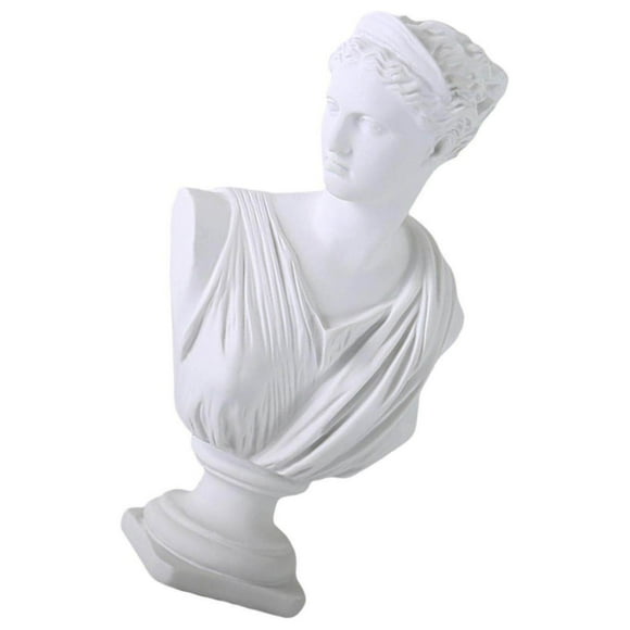 pitrice Diana Head Statue Bust greek figurine ornament Resin Greek Mythology Nordic Art portraits statue collectible Decor Sculpture White