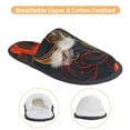 thumbnail image 3 of Fotbe Fiery Floral Pattern Pattern Women's Fuzzy Slippers Plush Slippers Fluffy Winter House Shoes Indoor and Outdoor-Large, 3 of 8