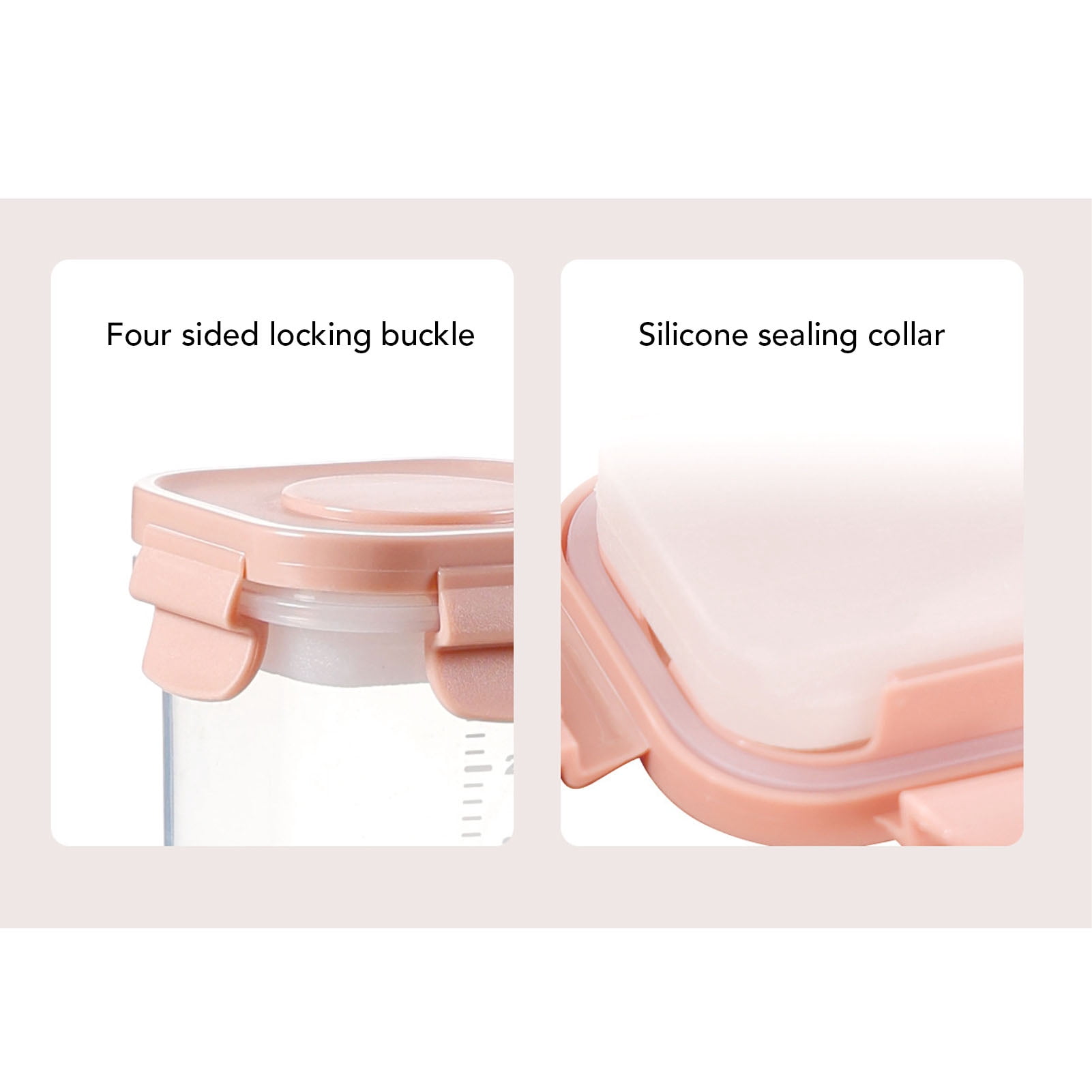 BIMZUC 3-Piece Baby Food Storage Jars, Stackable Microwavable Containers with Removable Ice Pack & Scale, BPA-Free Food Grade Container Box for Purees, 33.8 fl oz (1000ml), Pink