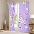 thumbnail image 3 of Homewish Cartoon Rainbow Black Out Curtains For Kids Boys Girls,Kawaii Animal Unicorn Curtains Pack of 2 (42x63 Each),Dreamy Princess Castle Bedroom Curtains,Microfiber Bedroom Decor, 3 of 6