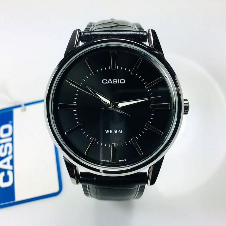 Men's Core MTP1303L-1AV Black Leather Quartz Fashion Watch
