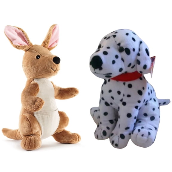 wed Kangaroo of Curious George & Dalmatian 2 Kohl’s Plush Set Stuffed Animals 12”