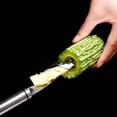 thumbnail image 3 of Jalapeno Pepper Corer Zucchini Cucumber Corer Tool with Serrated Slice & Rubber Handle Stainless Steel Pepper Seed Remover for Kitchen Deseeder or Slice off Vegetables Tops, 3 of 5