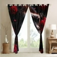 thumbnail image 3 of Ape Blackout&nbsp;Curtains for Bedroom,Black Gorilla Curtains&nbsp;&&nbsp;Drapes Red Rose Chimpanzee Curtains 2 Panels 38"Wx45"L,Gothic Wild Animals Window&nbsp;Curtains, 3 of 5