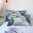 thumbnail image 4 of Twin Funda Nórdica Copo de Nieve Funda de Edredón Blanco Búhos Ropa de Cama Set Chic Pájaros, 4 of 6