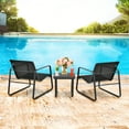 thumbnail image 3 of Gymax 3PCS Patio Bistro Set Conversation Furniture Set w/ Fast-Drying Fabric, 3 of 10