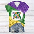 thumbnail image 1 of Fiudx Ofertas Flash Artículos En Oferta Blusa de Manga Corta con Estampado de Carnaval para Mujer, Tops Informales con Cuello Redondo, 1 of 3