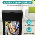 thumbnail image 3 of Dkelincs 13 Gallon Plastic Kitchen Trah Can with Lid Automatic Touch Free Garbage Can for Home Office, Black, 3 of 7