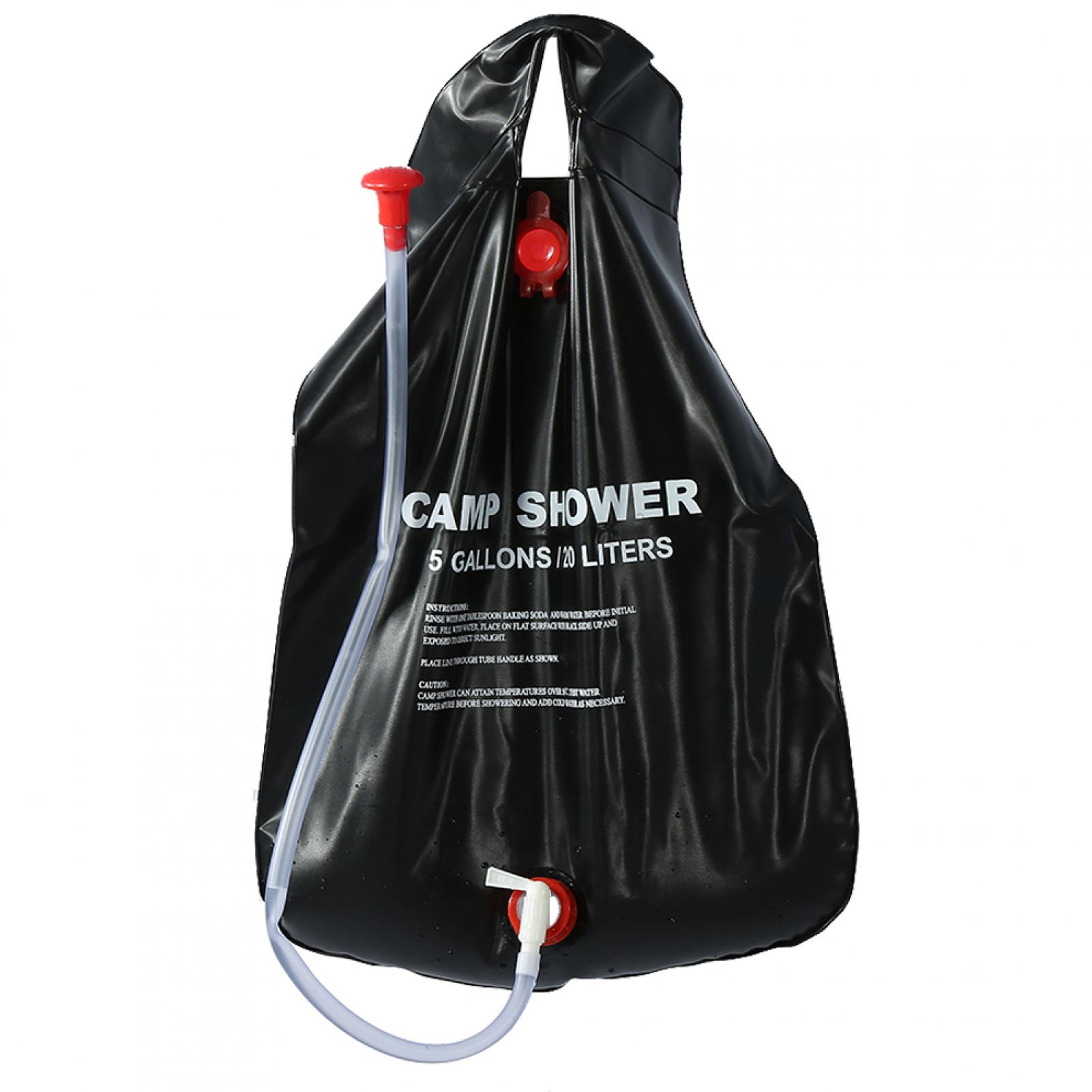 Zyyini Solar Heated Shower Bag,5Gallons/20Liters Portable Solar Heated