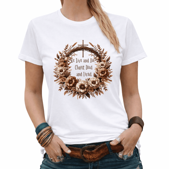 Aesthetic Christian Easter Cross Gift Graphic Tees Womans T shirt White/Black S-5XL Tops