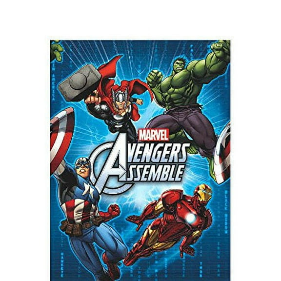 American Greetings Marvel Avengers Plastic Table Cover, 54 x 96", Party Supplies