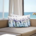 thumbnail image 4 of Outdoor Pillow Cover Watercolor Purple Lavender Flowers Set of 2 Waterproof Throw Pillowcases Vintage Hand Drawn Decorative Patio Furniture Pillows for Couch Garden Indoor & Outdoor Use, 4 of 9