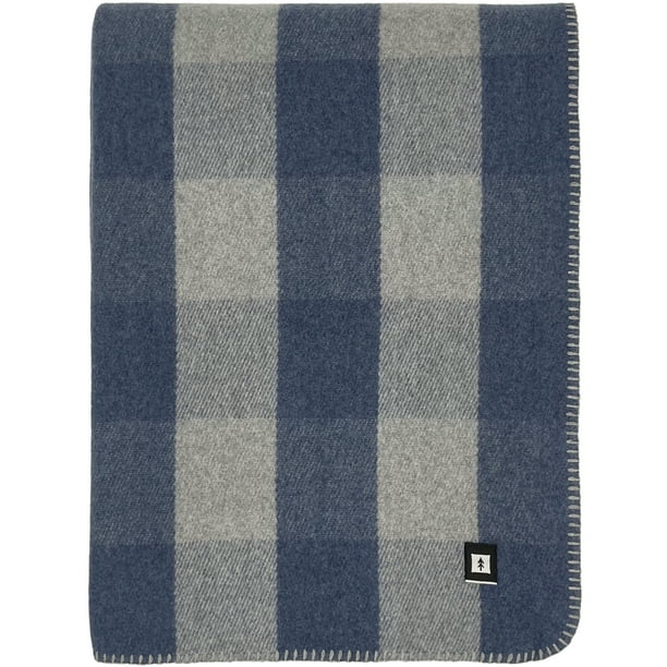 EKTOS Plaid Wool Blanket, 66" x 90", Wool Camping Blankets, Bonfire