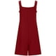 thumbnail image 4 of Mono de verano liso con botones para mujer - Mono informal sin mangas con tirantes ajustables y bolsillos laterales, 4 of 4