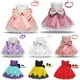 thumbnail image 2 of Elegante vestido de lazo grande para niña, vestido Formal de baile para niñas, ropa de fiesta de noche, disfraz de princesa de 1er cumpleaños para bebés con diadema 4T (Etiqueta 110) Gao Jinjia LED, 2 of 2