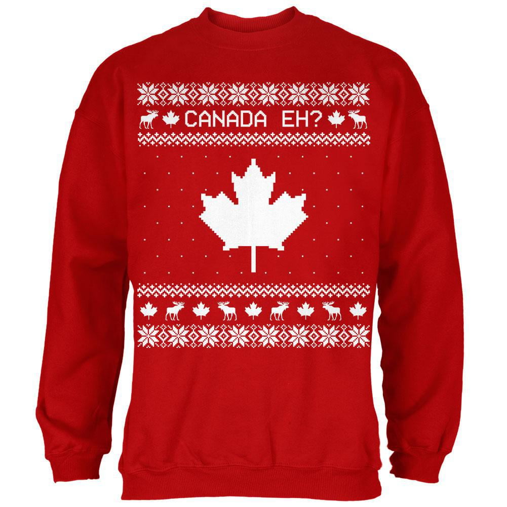 Canadian Canada Eh Ugly Christmas Sweater Mens Sweatshirt Walmart Canada